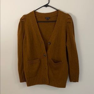 WhoWhatWear: Brown Puff Sleeve Cardigan